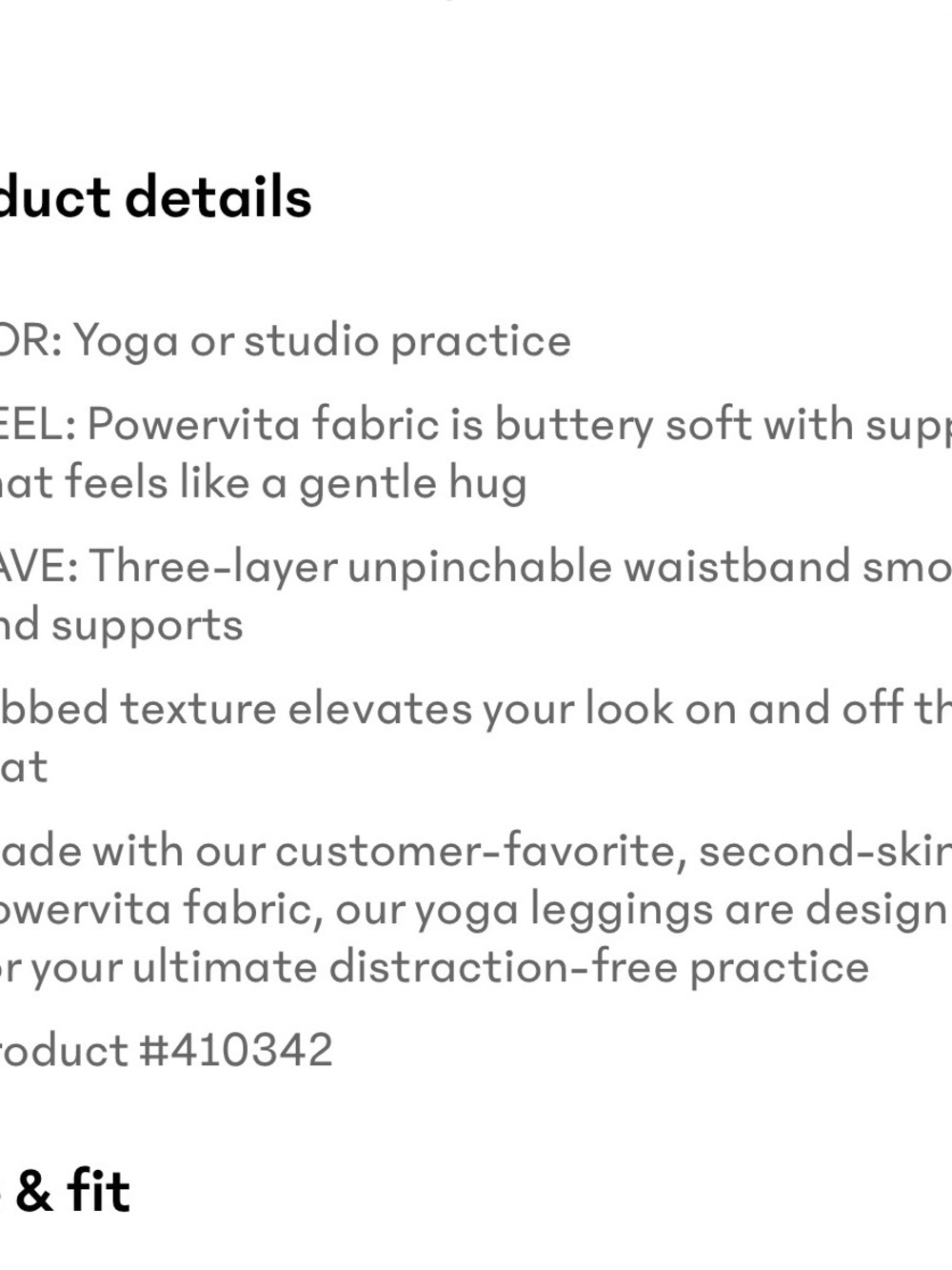 Athleta Elation Ultra High Rise Rib Legging - Picture 4 of 9